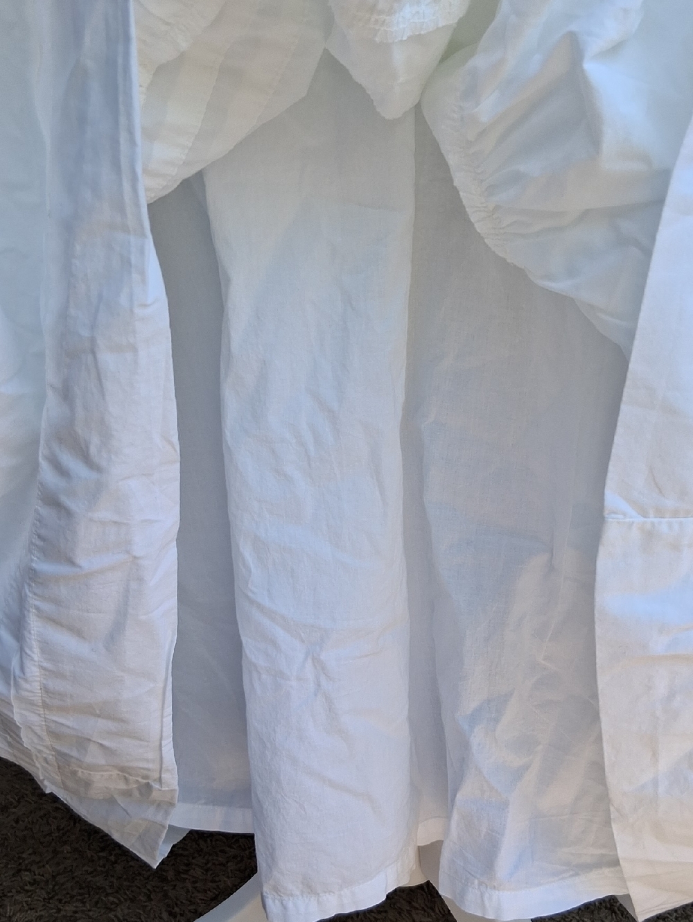 Quince 100% Cotton Poplin Tiered Maxi Dress Classic White S - Picture 6 of 10